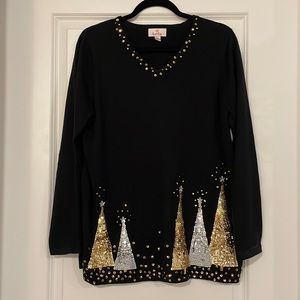Long sleeve sequined shirt, almost sweater like material